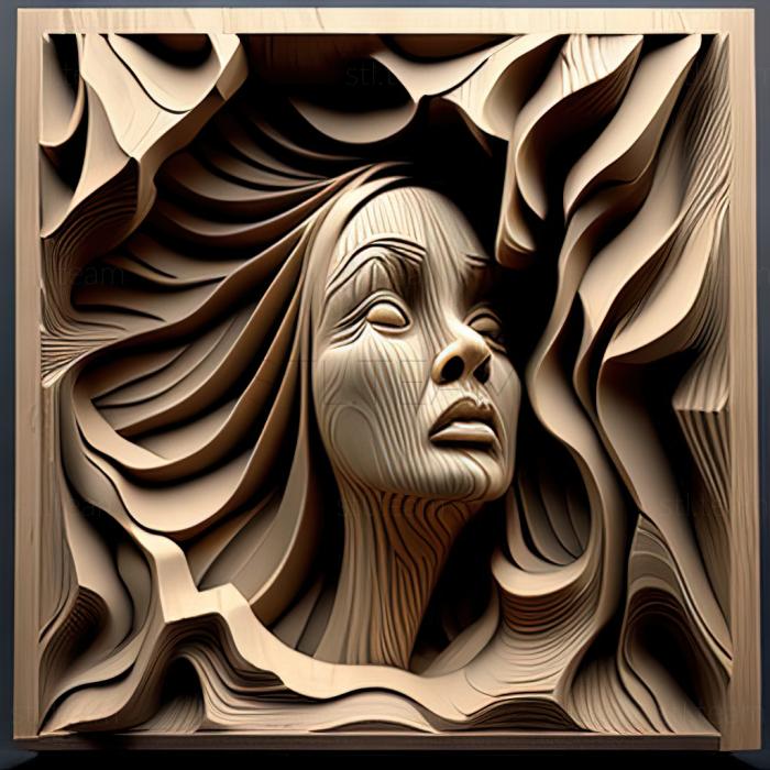 3D модель Одрі Флек, американська художниця (STL)